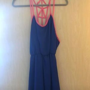 NWT blue and pink dress. Size medium.